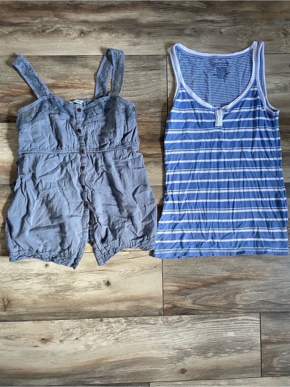 2 pack blue tank tops
